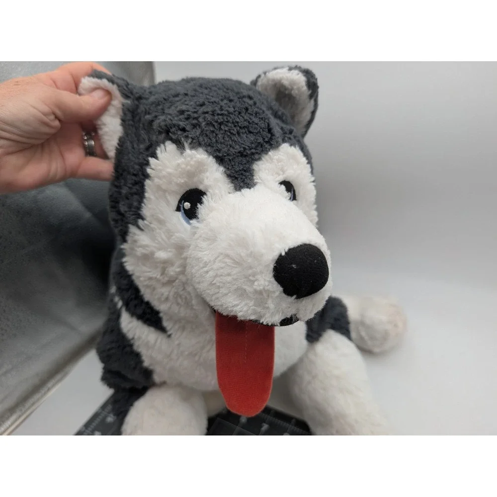 IKEA LIVLIG Husky Plush Dog Lot Grey White Large Small Mom Puppies